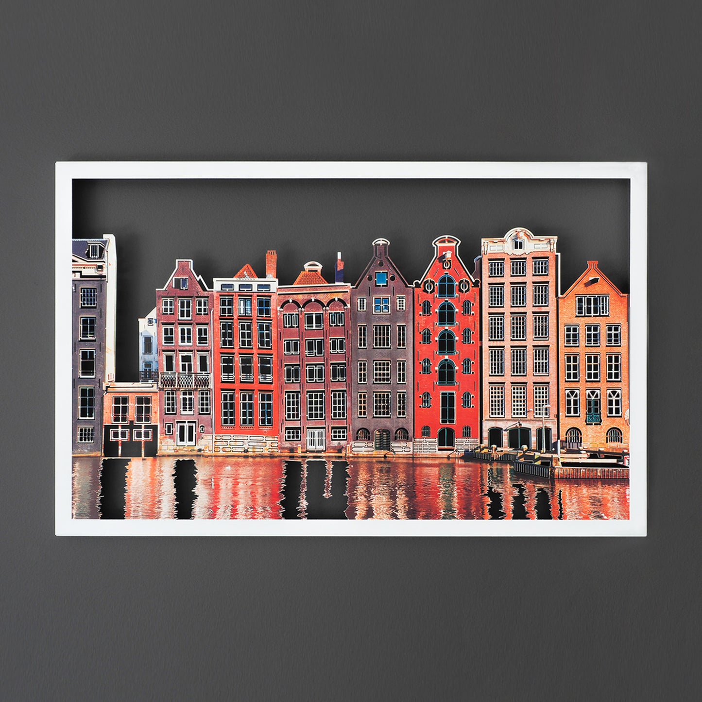 Amsterdam Houses Metal Wall ColorArt - APT329 - Artepera