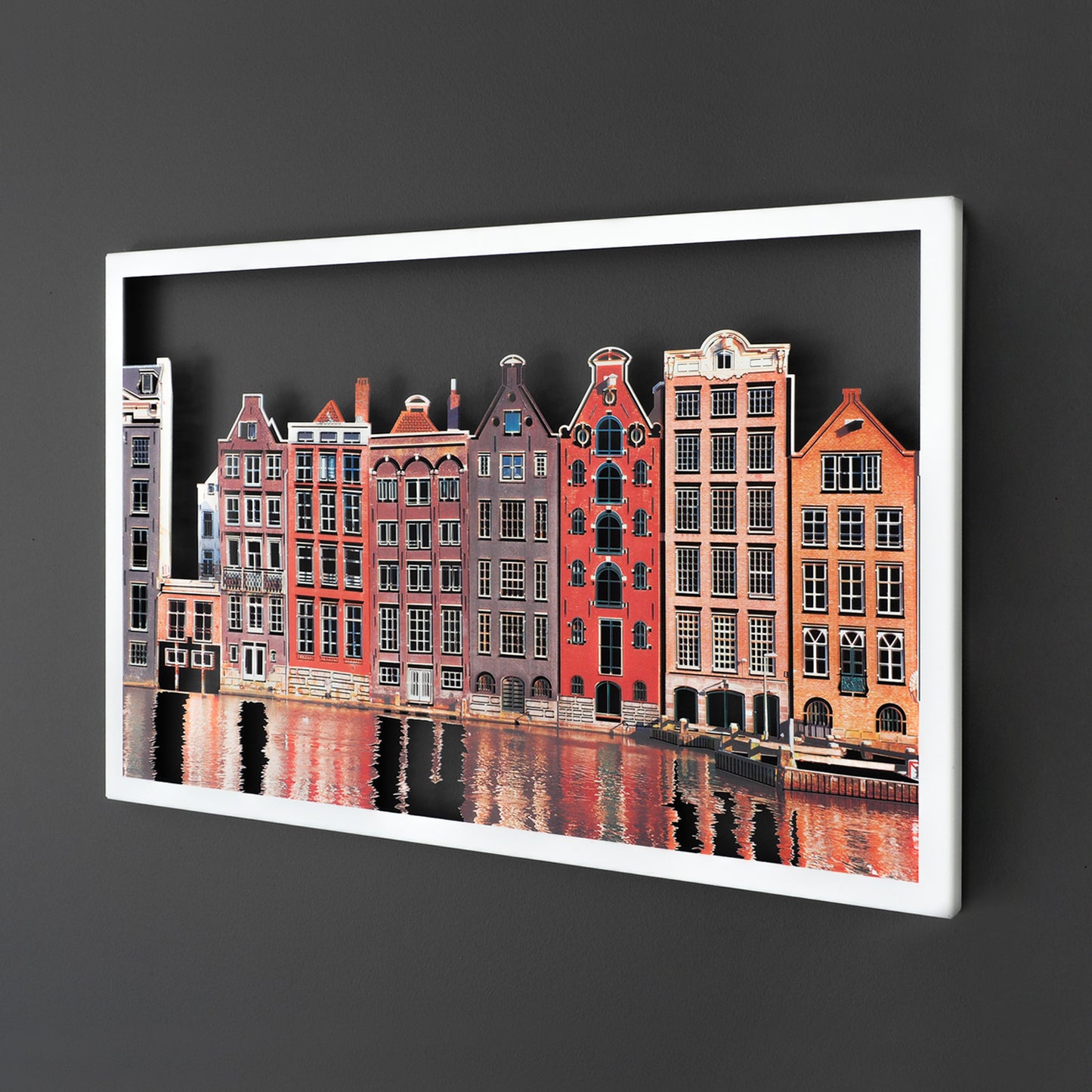 Amsterdam Houses Metal Wall ColorArt - APT329 - Artepera