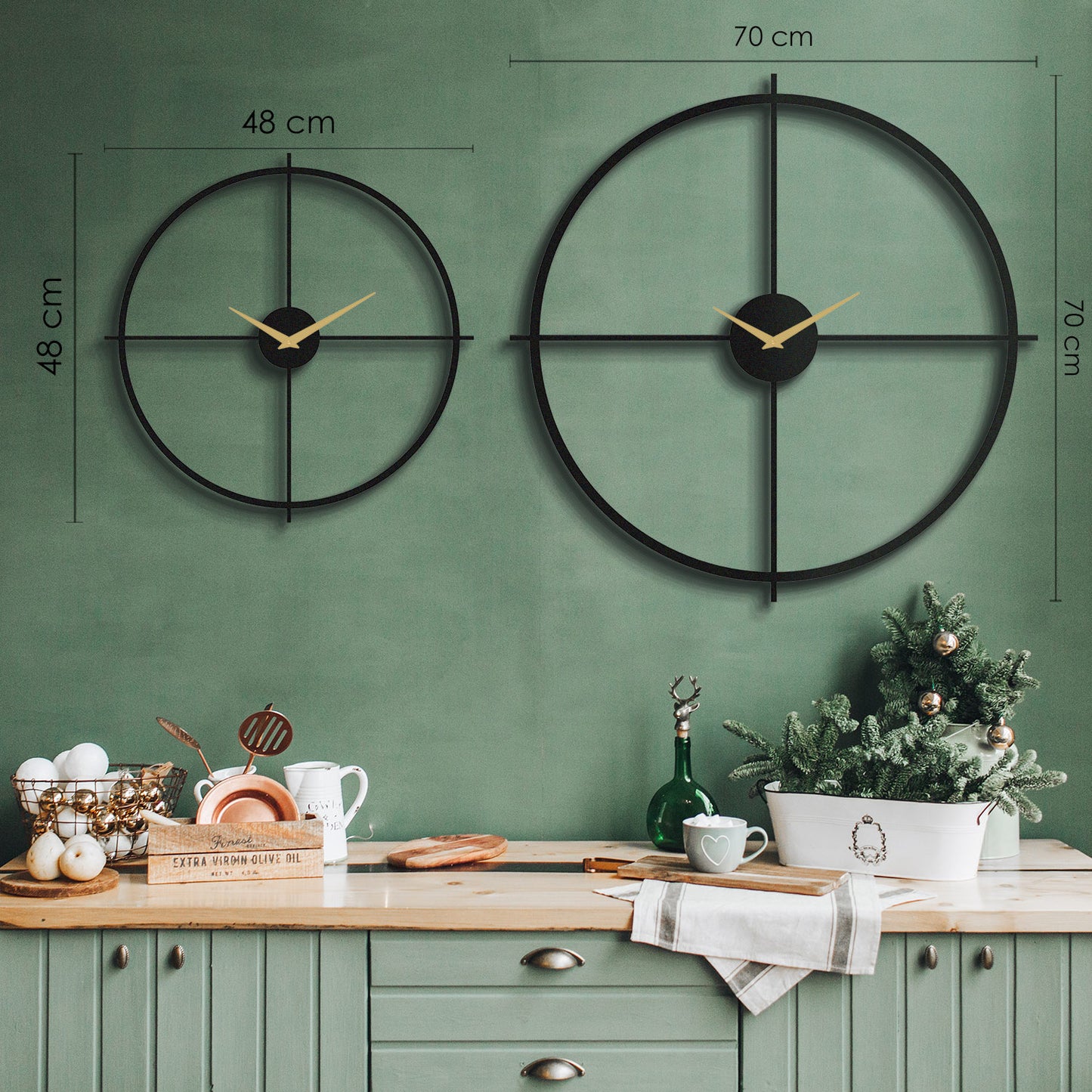 Arcadia Metal Wall Clock - APS075 - Artepera
