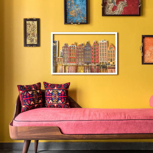 Amsterdam Houses Metal Wall ColorArt - APT329 - Artepera