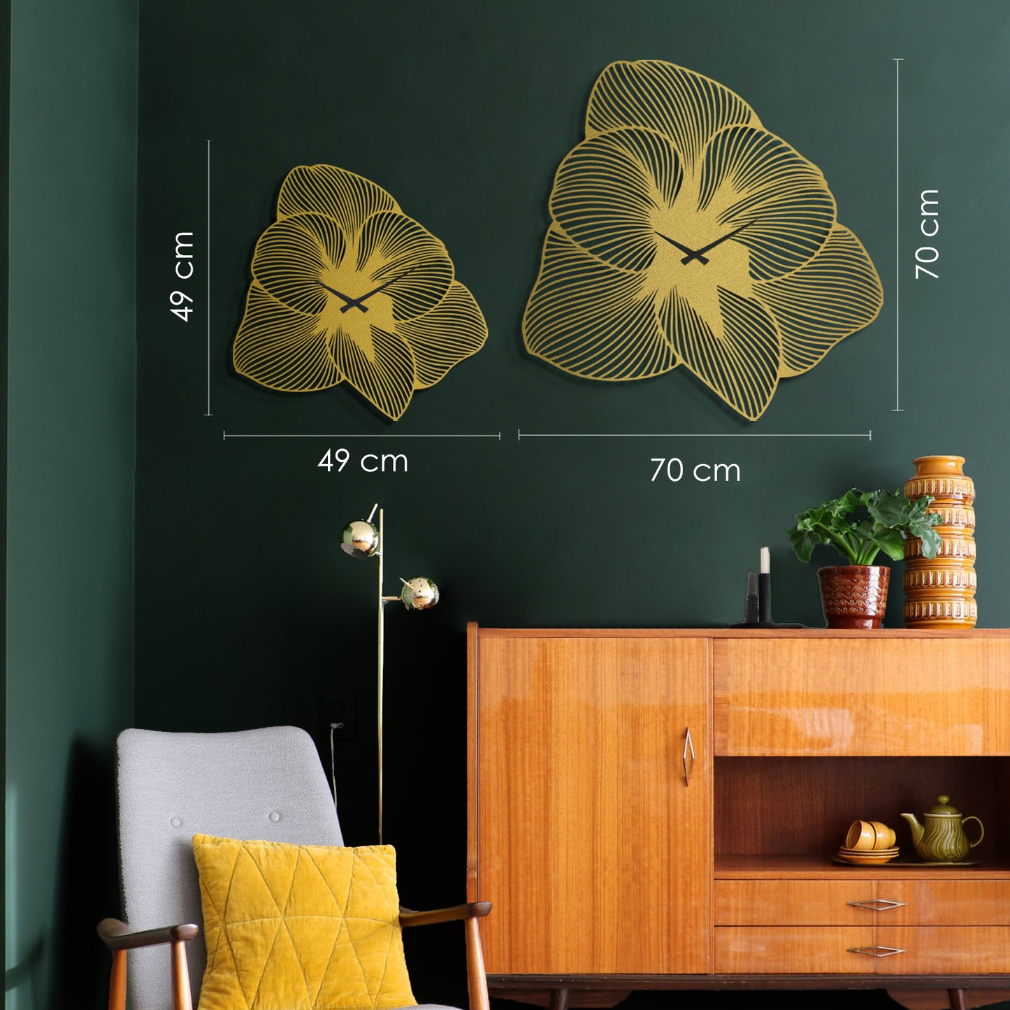 Azalea Metal Wall Clock - APS039 - Artepera