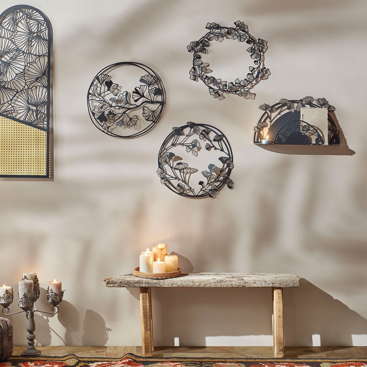 Ginkgo Metal Wall Art Set of 3 - APT505