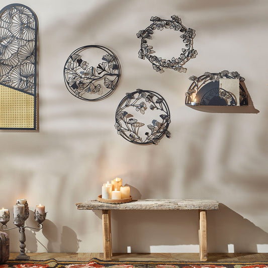 Ginkgo Metal Wall Art Set of 3 - APT505