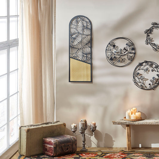 Ginkgo Rattan Metal Wall Art - APT511