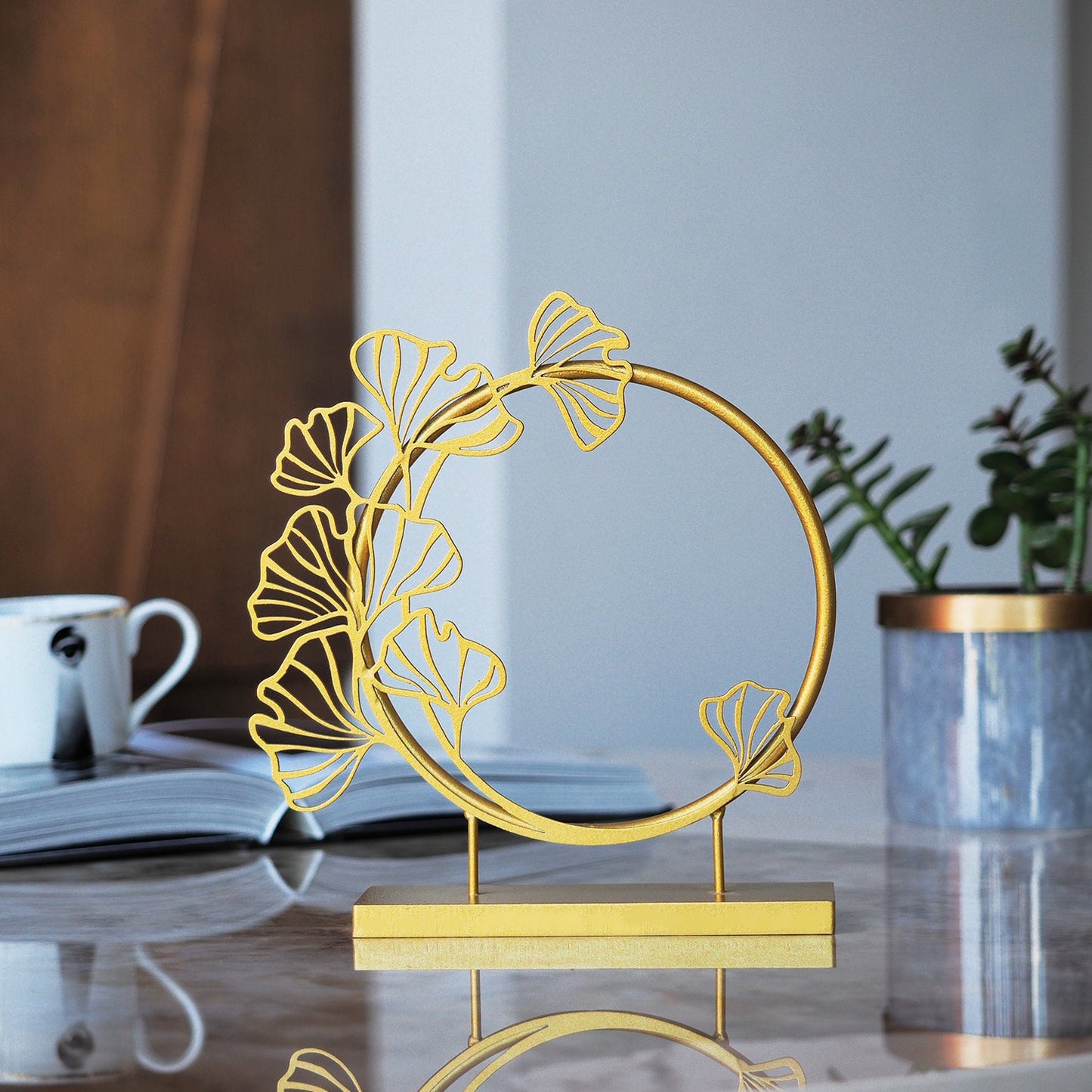 Ginkgo Metal Tabletop Decor - APT670