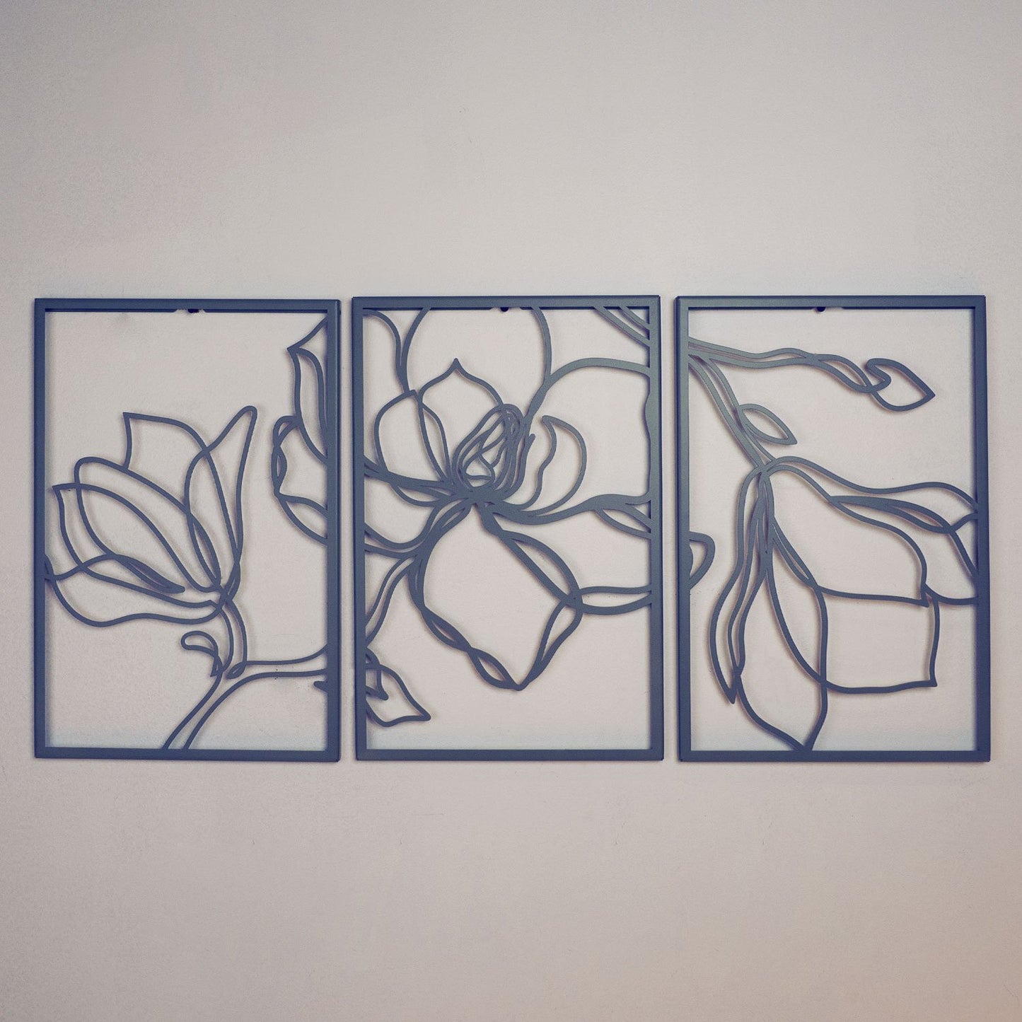 Floral Line Metal Wall Art Set of 3 - APT529