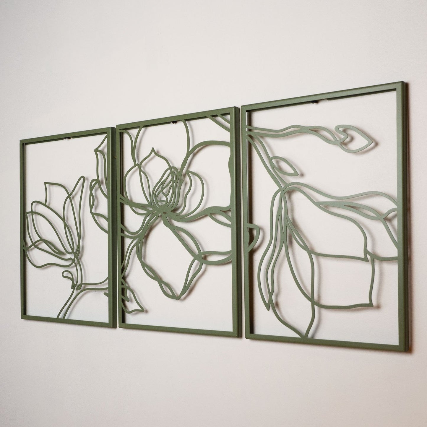 Floral Line Metal Wall Art Set of 3 - APT529