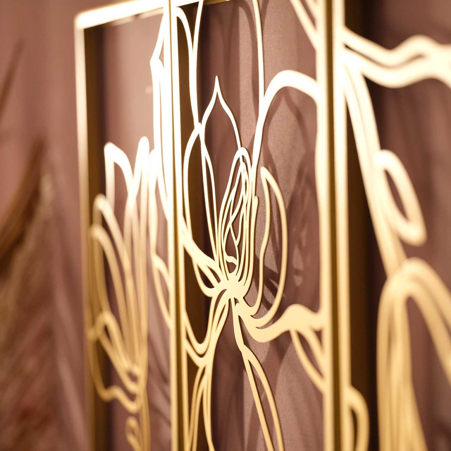 Floral Line Metal Wall Art Set of 3 - APT529