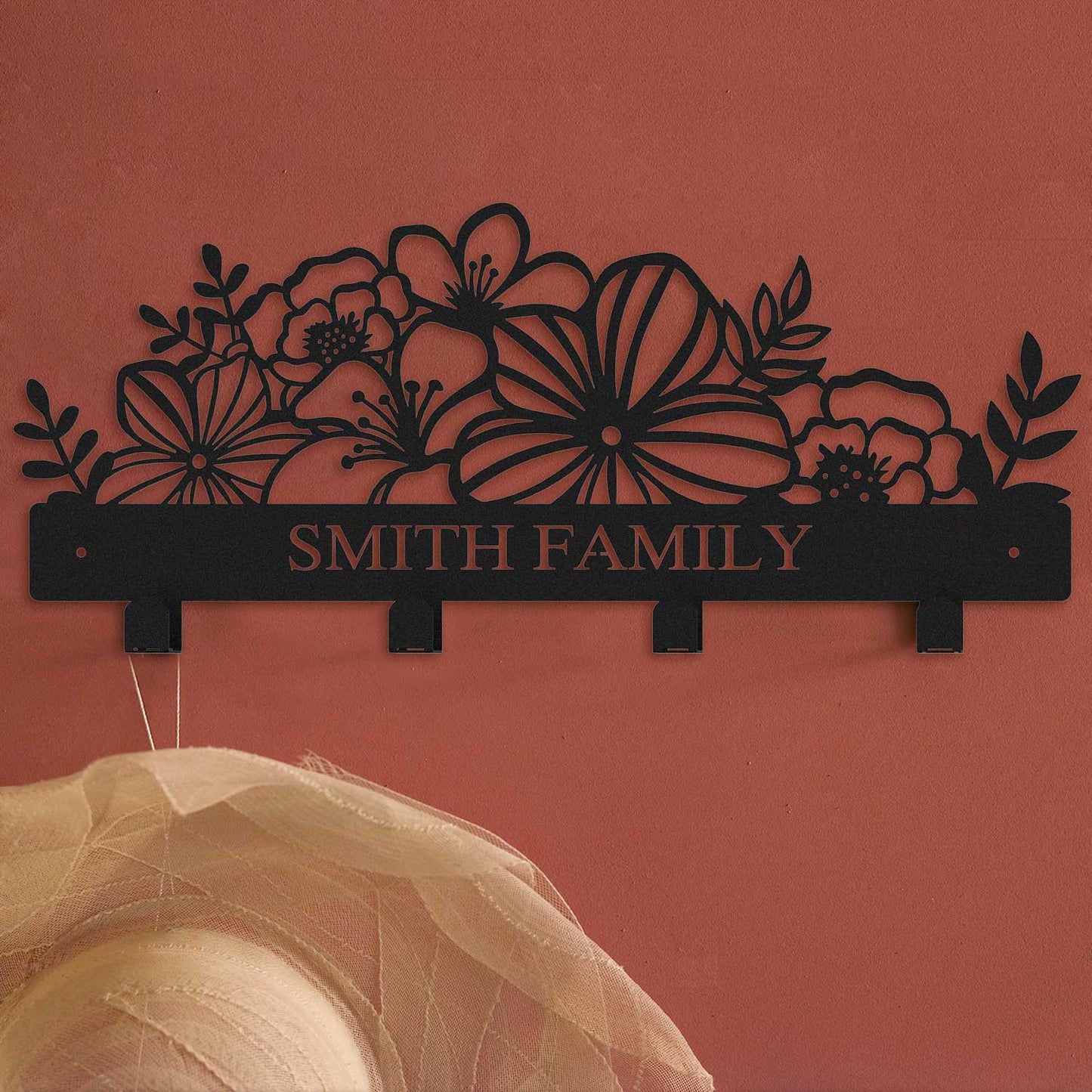 Flower Metal Wall Hanger - APT537