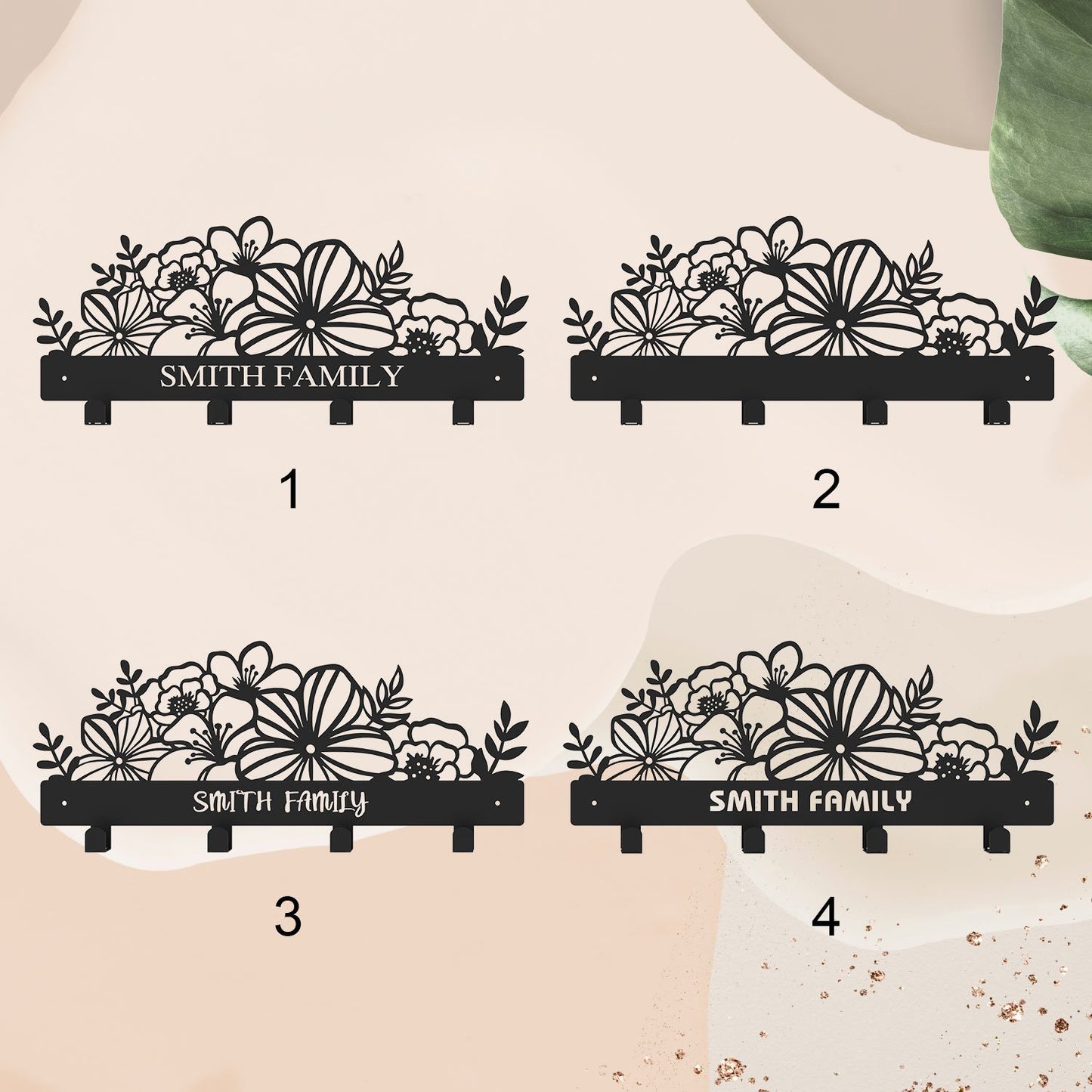 Flower Metal Wall Hanger - APT537