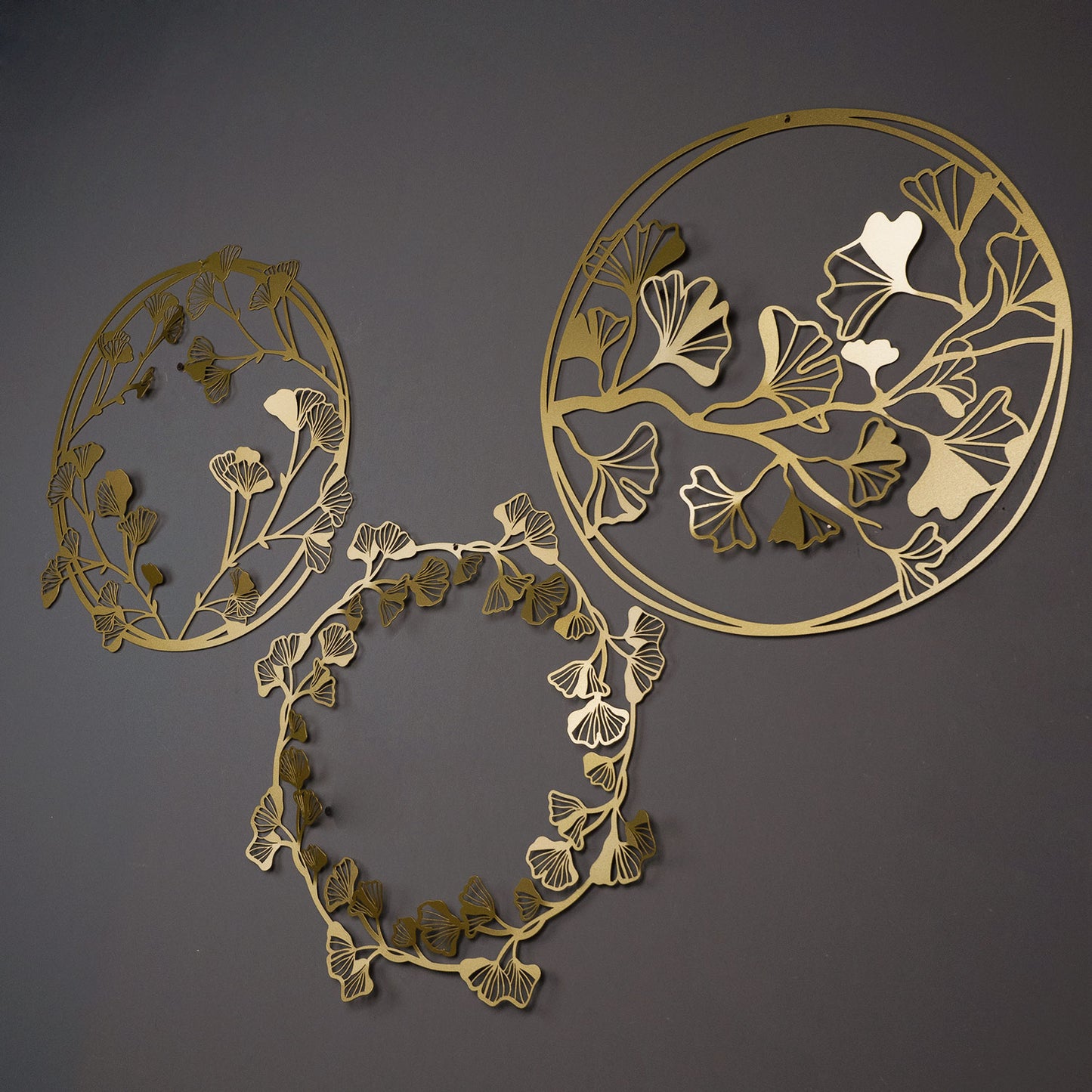 Ginkgo Metal Wall Art Set of 3 - APT505