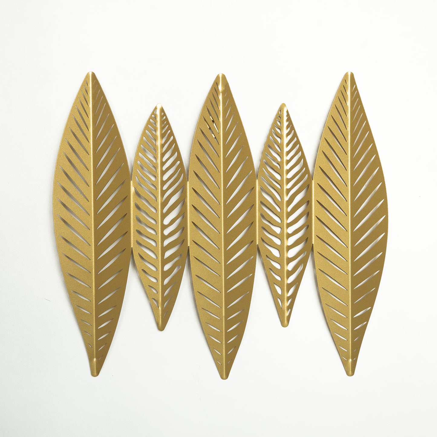 3D Gold Leaves Metal Wall Art - APT618