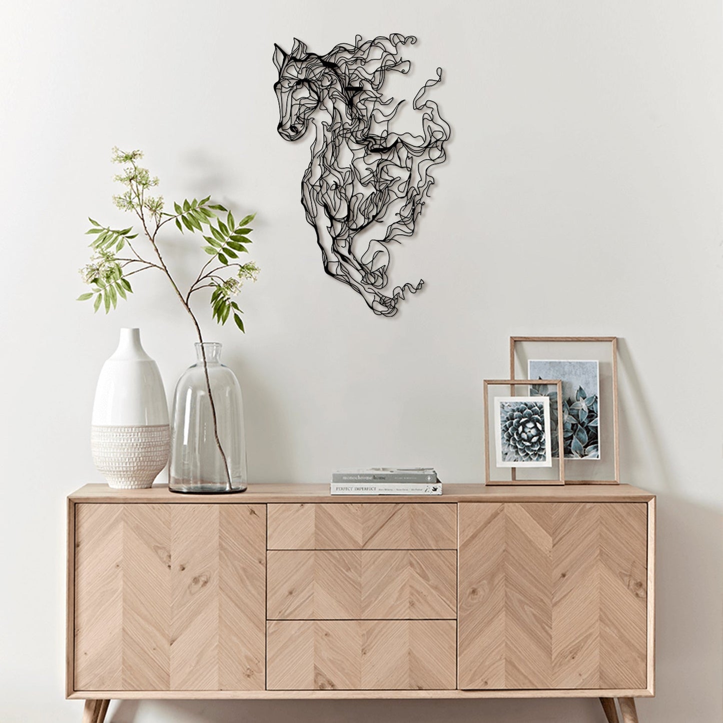 Metal Horse Line Art - APT724