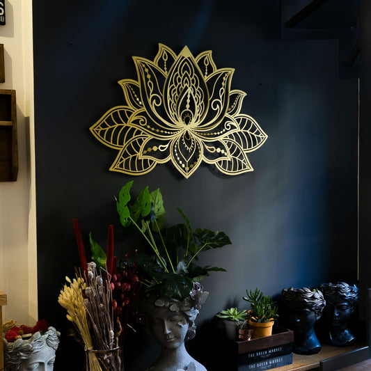 3D Lotus Mandala Metal Wall Art - APT524
