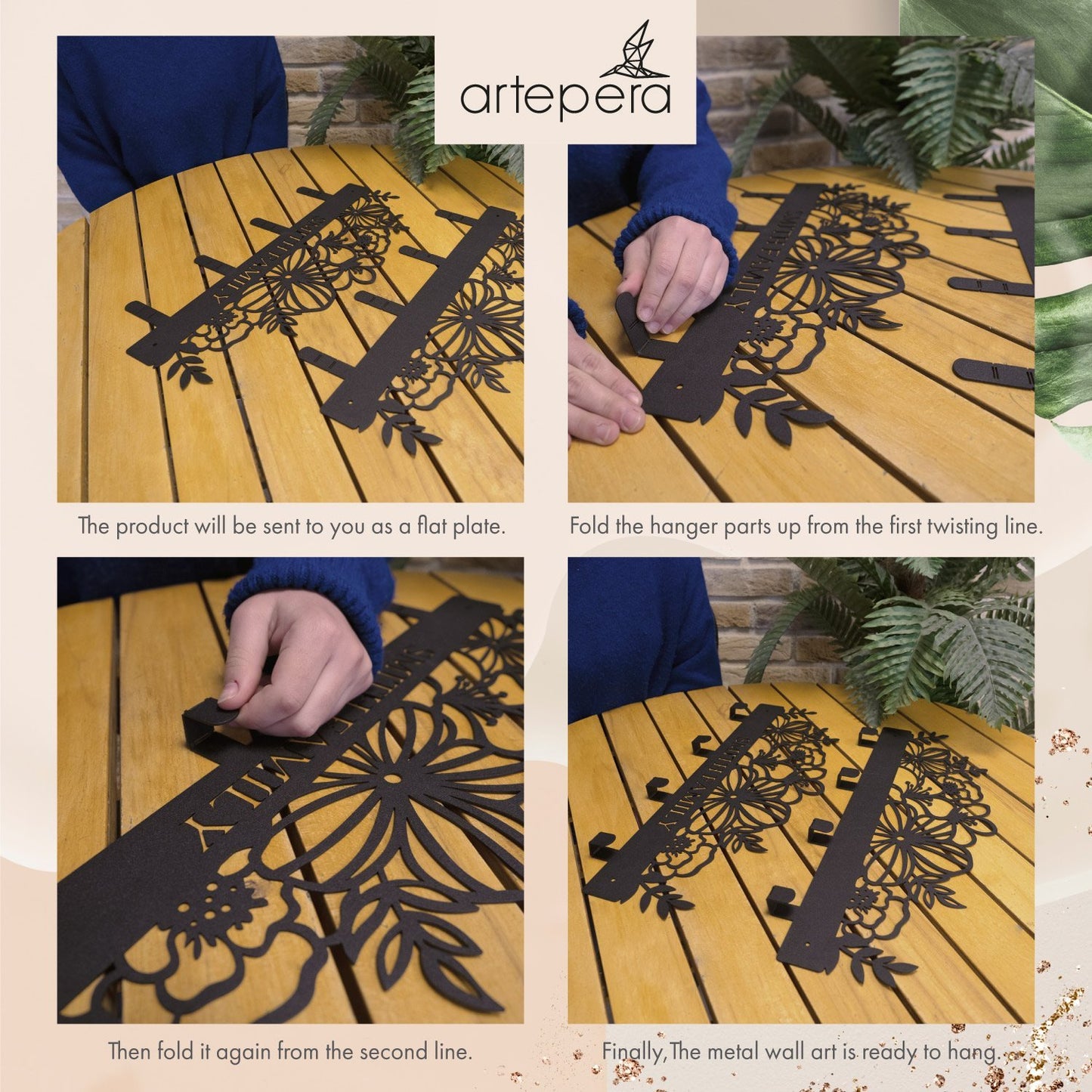 Flower Metal Wall Hanger - APT537