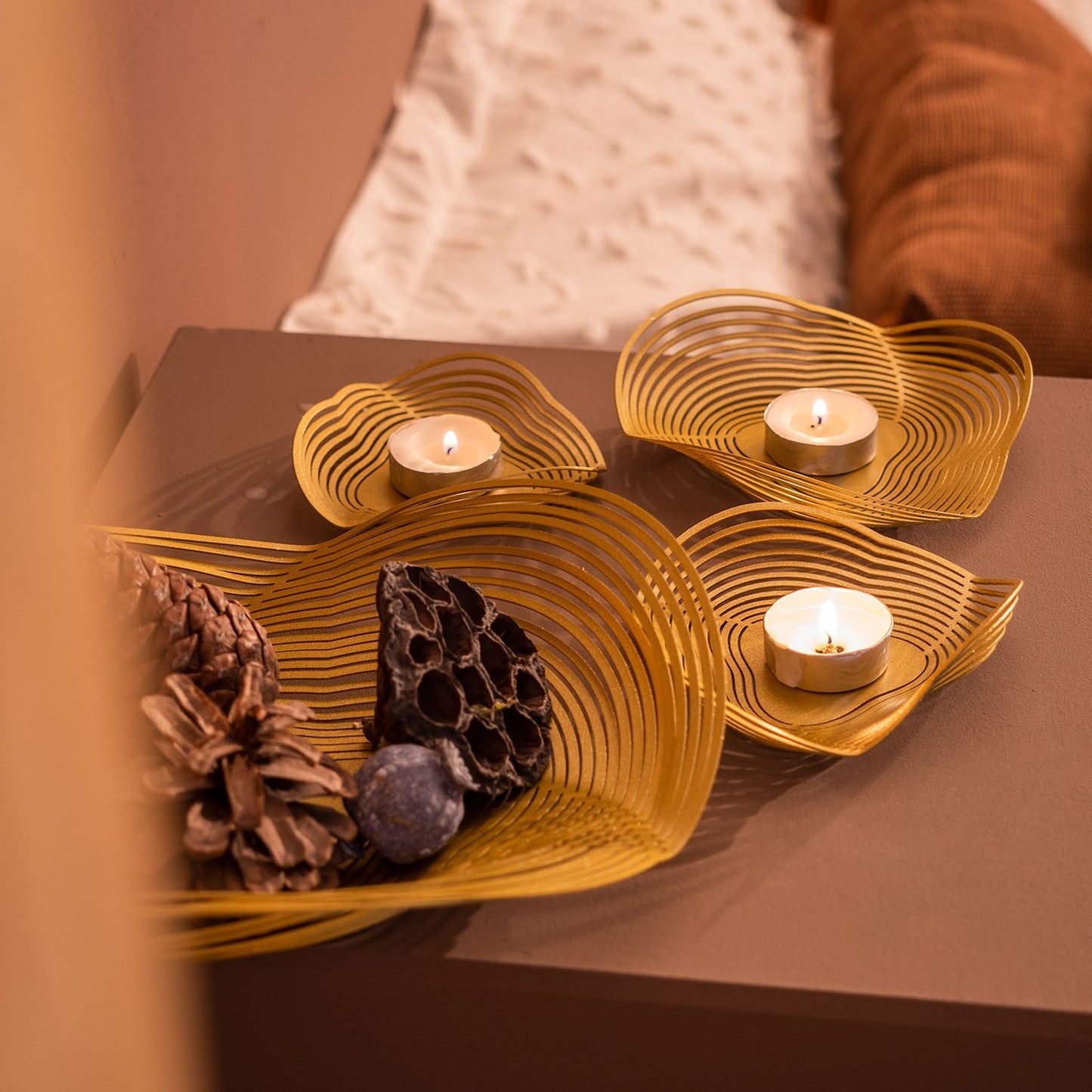 Spiral Bowl and Tealight Set of 3 - APT592