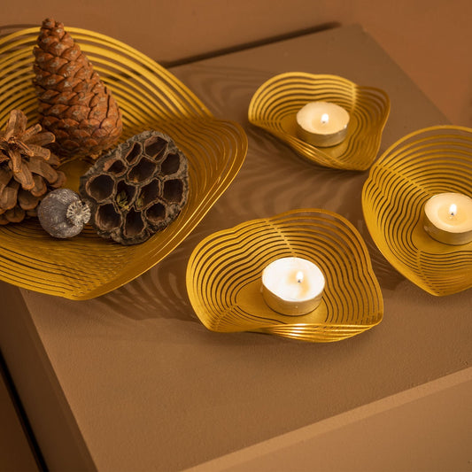 Spiral Bowl and Tealight Set of 3 - APT592
