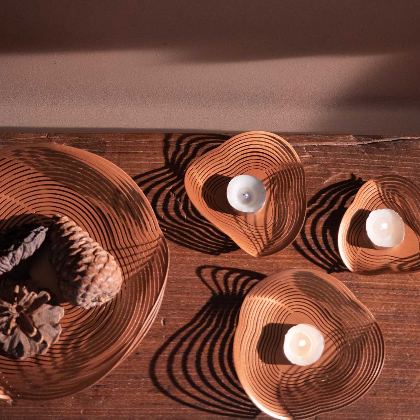 Spiral Bowl and Tealight Set of 3 - APT592