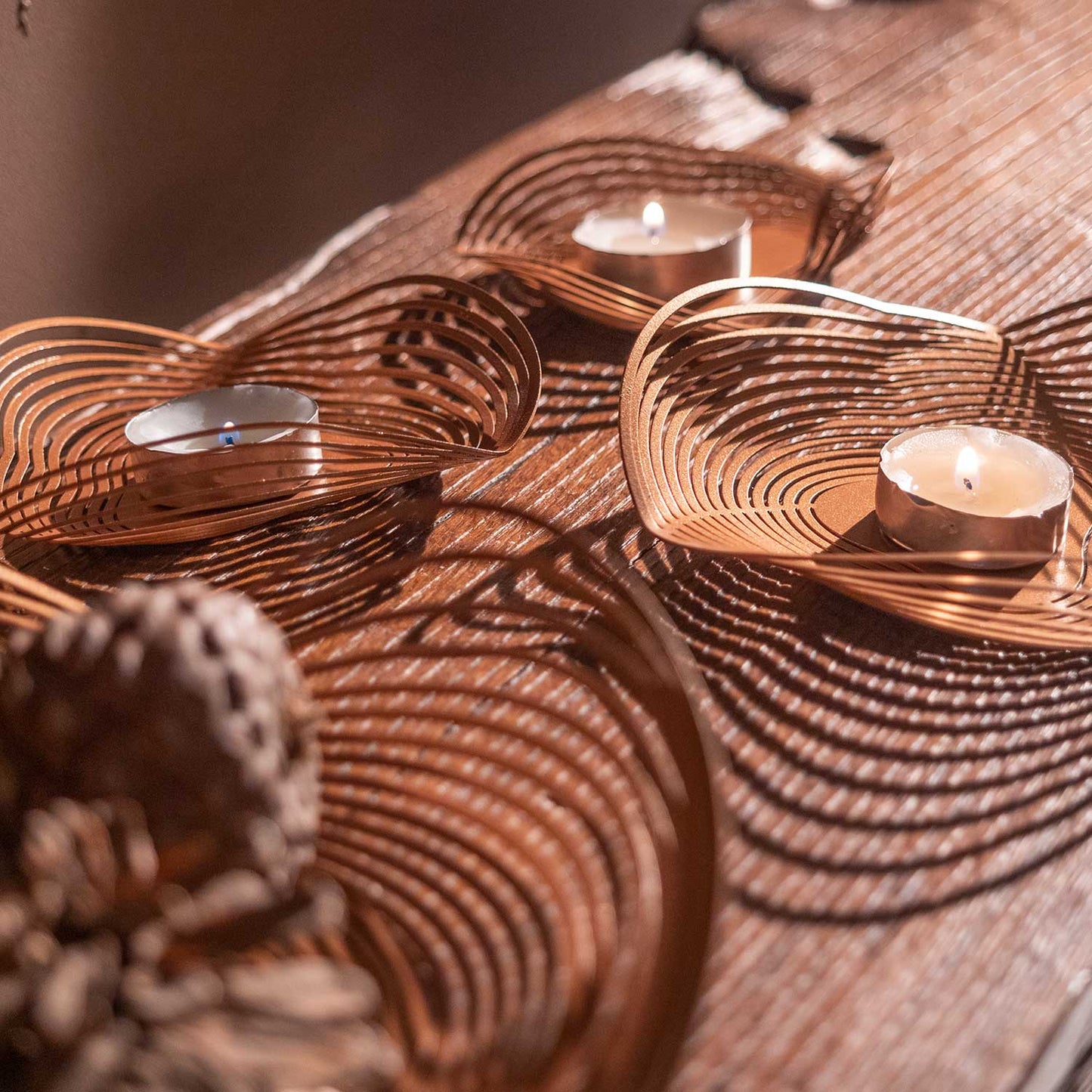 Spiral Bowl and Tealight Set of 3 - APT592