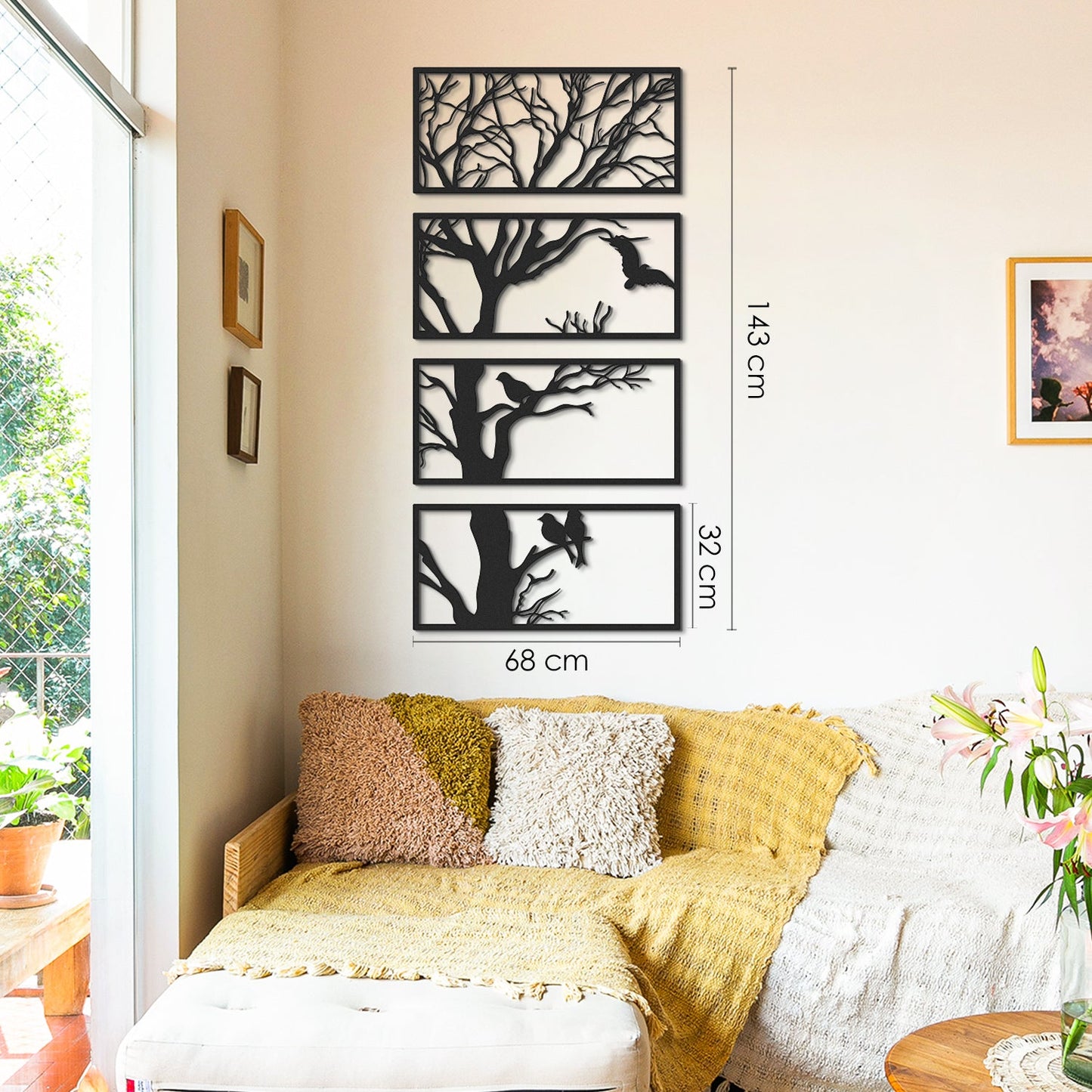 Tree Metal Wall Art Set of 4 - APT629