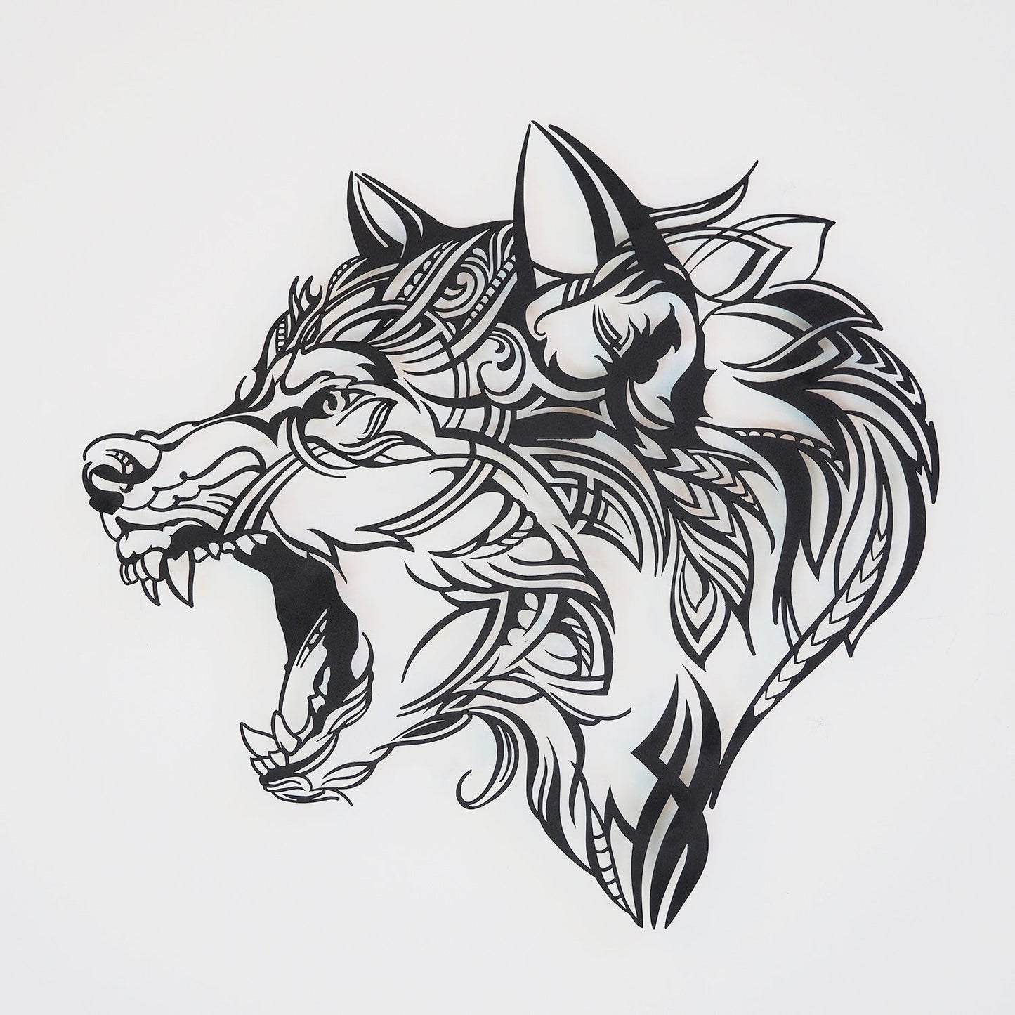 Tribal Wolf Metal Wall Art - APT725