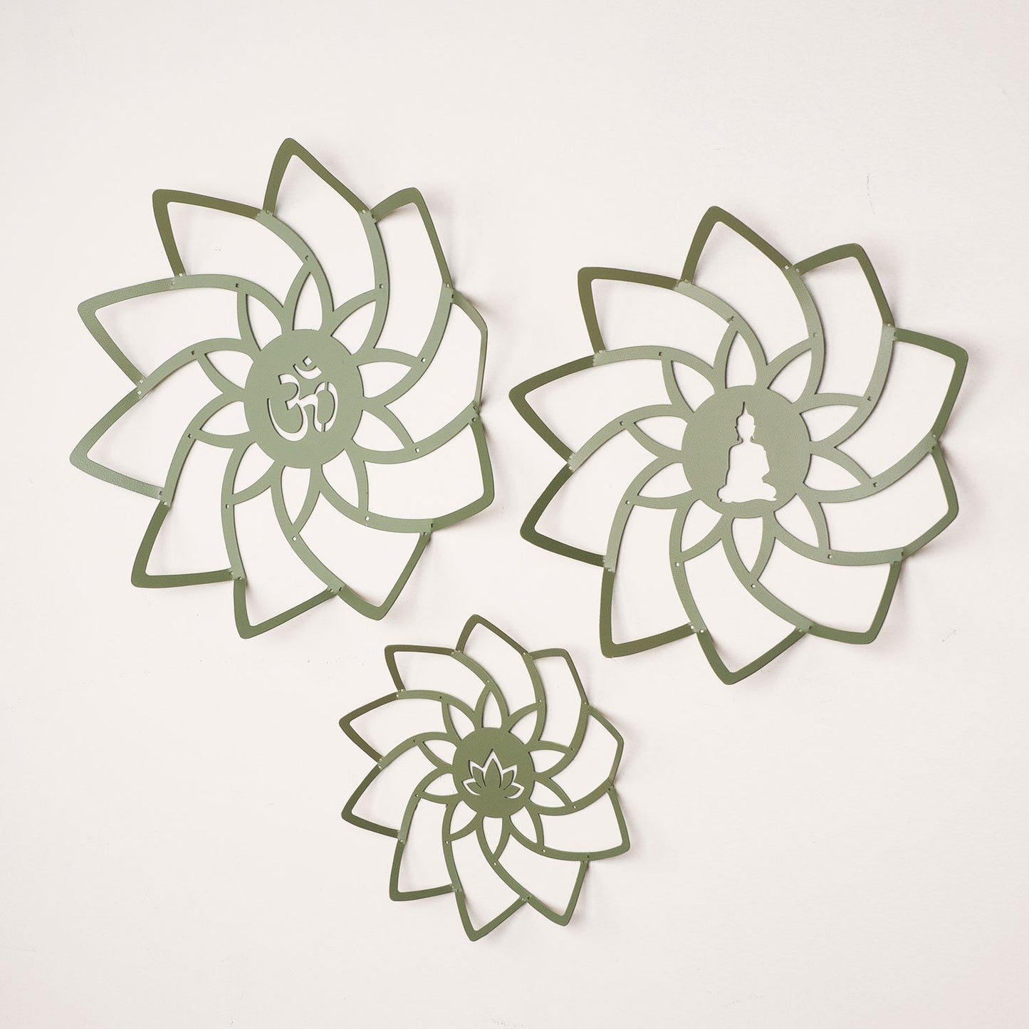 Lotus Metal Wall Art Set of 3 - APT525