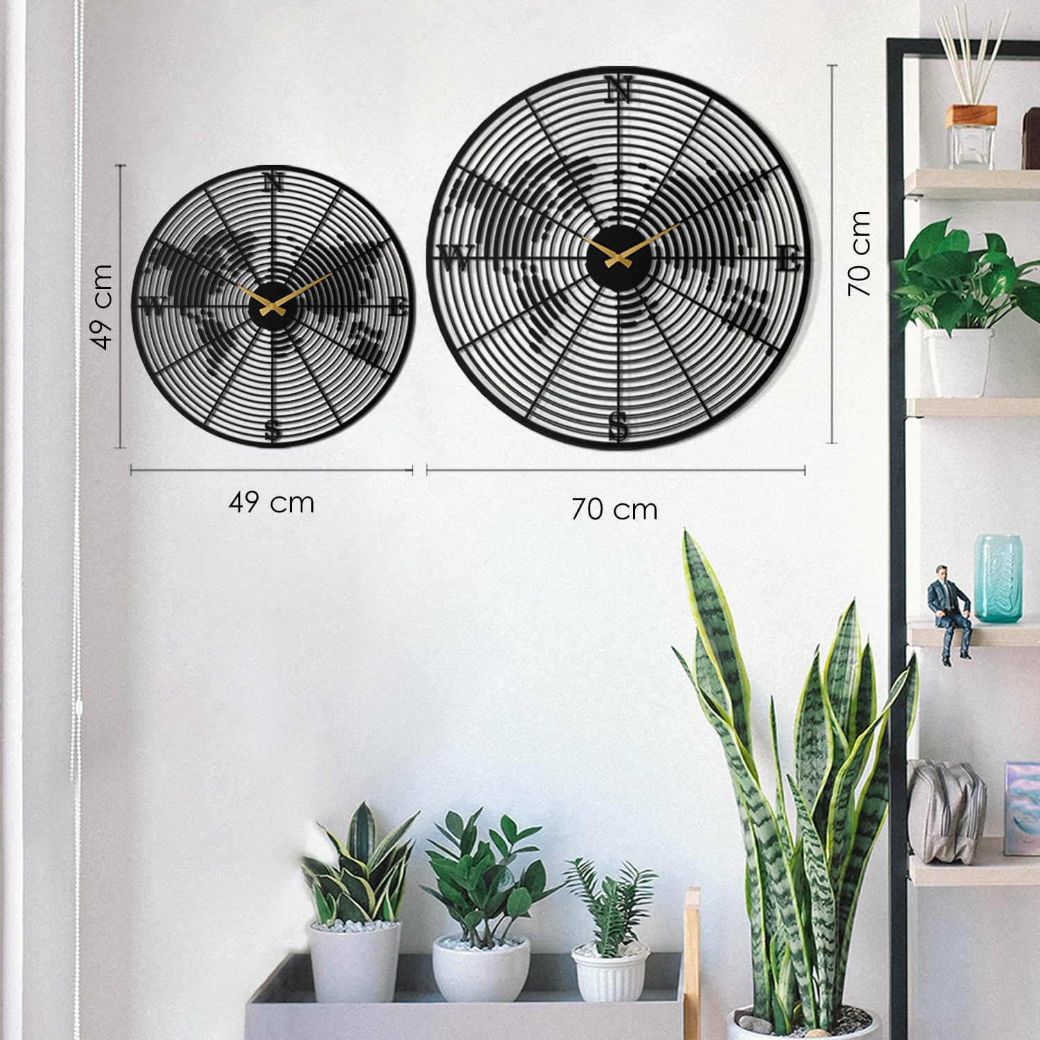 Coordinate Metal Wall Clock - APS018 - [section-header__title]