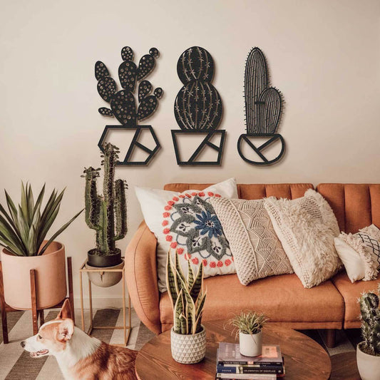 Cactus 3 Set Metal Wall Art - APT354 - [section-header__title]