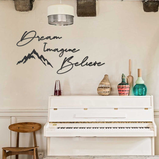 Dream & Imagine & Believe Metal Wall Decor - APT464 - [section-header__title]