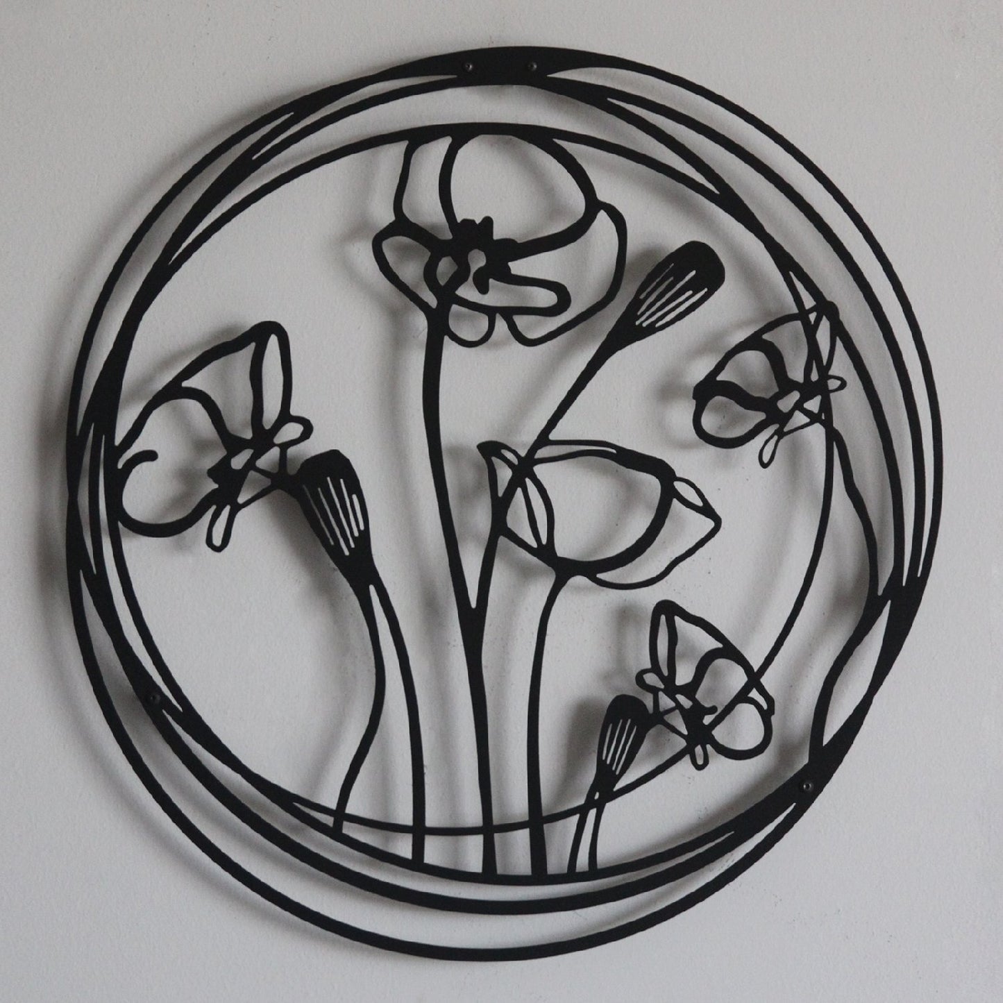 Poppy Flowers Metal Wall Art Set of 3 - APT356 - [section-header__title]