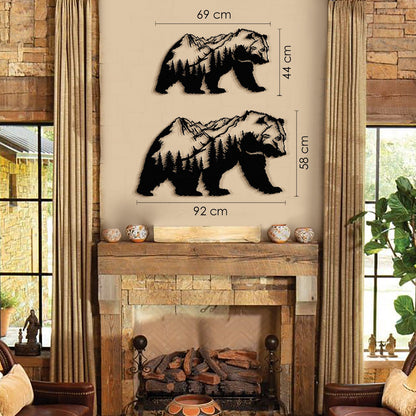 Landscape Bear Metal Wall Art - APT626