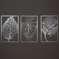 Autumn 3 Set Metal Wall Art - APT167 - Artepera