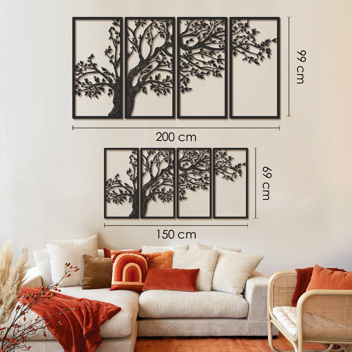 Autumn Vibes Metal Wall Art Set of 4 - APT740