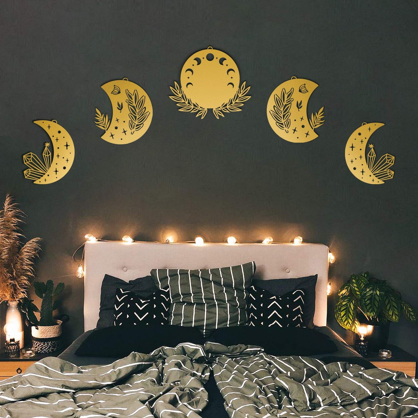 Moon Phases Metal Wall Art - APT615