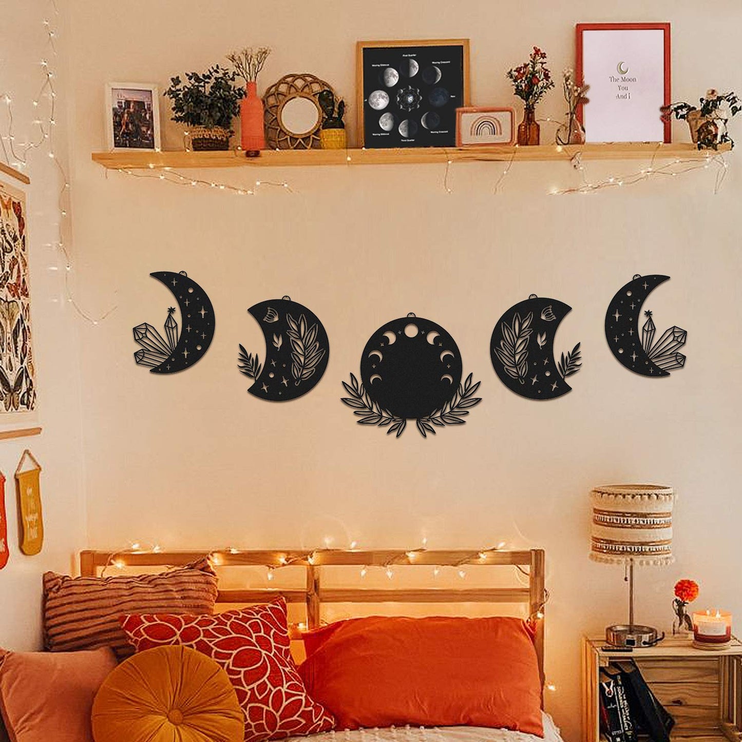 Moon Phases Metal Wall Art - APT615