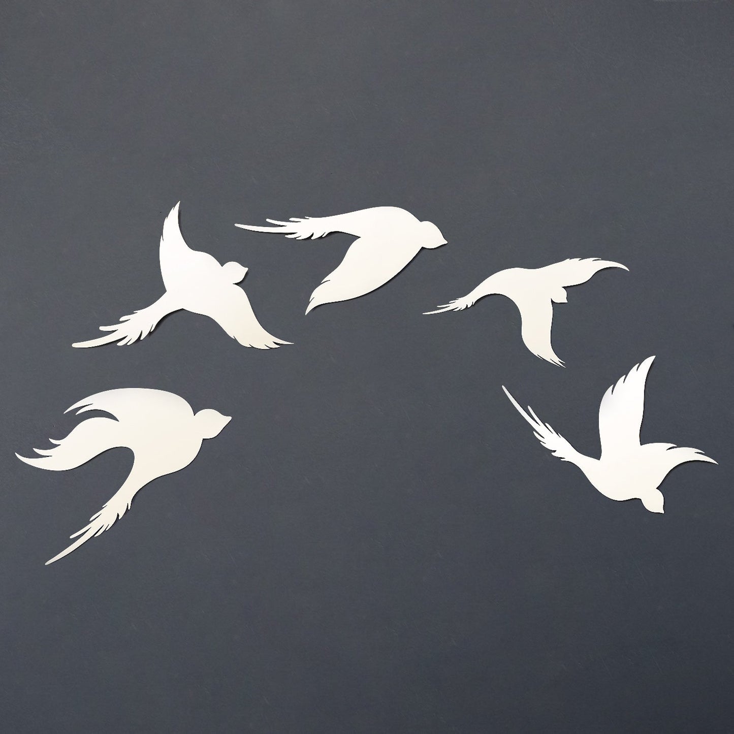 Birds Set of 5 Metal Wall Art - APT646