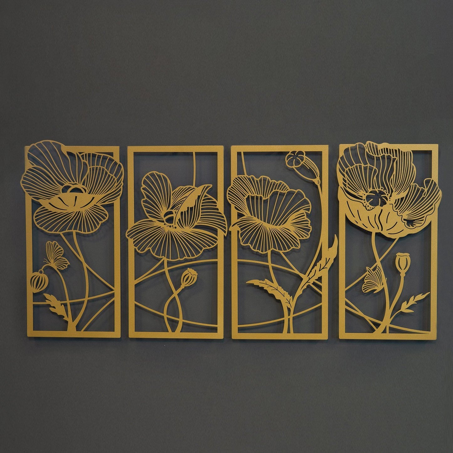 Blossom Metal Wall Art Set of 4 - APT573