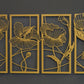 Blossom Metal Wall Art Set of 4 - APT573