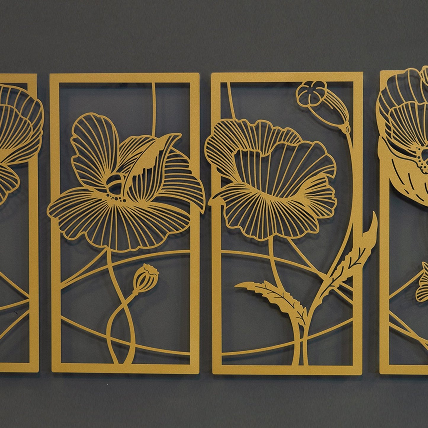 Blossom Metal Wall Art Set of 4 - APT573