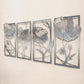 Blossom Metal Wall Art Set of 4 - APT573