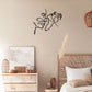 Couple Silhouette Metal Line Art - APT595