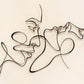 Couple Silhouette Metal Line Art - APT595