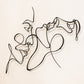 Couple Silhouette Metal Line Art - APT595