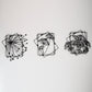 Dandelion Flowers Metal Wall Art Set of 3 - APT729