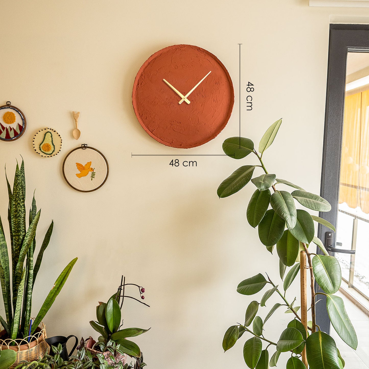 Earthy Metal Wall Clock - APS111