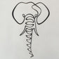 Elephant Line Art - APT632