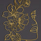 Floral Face Line Metal Wall Art - APT546