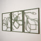 Floral Line Metal Wall Art Set of 3 - APT529