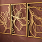 Floral Line Metal Wall Art Set of 3 - APT529