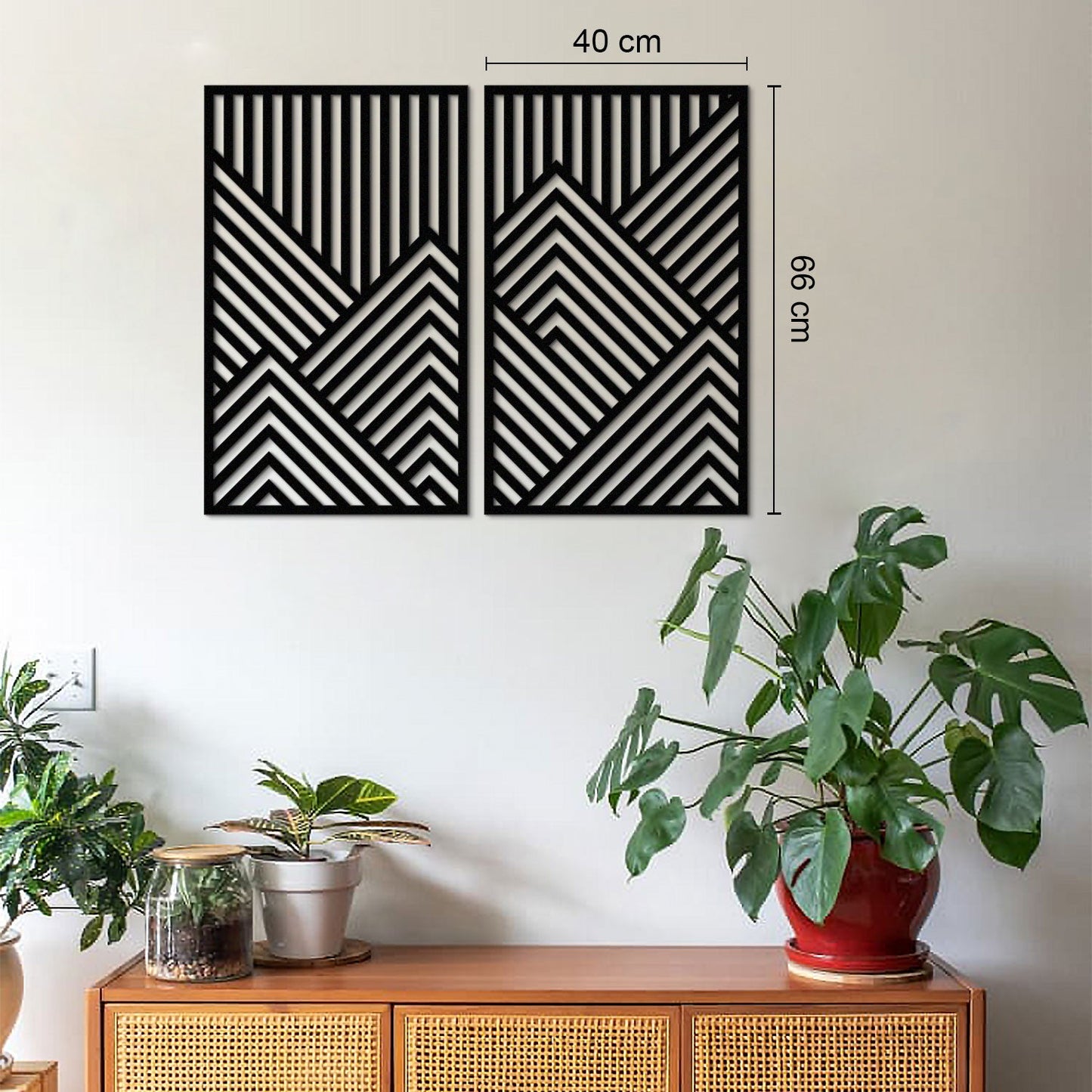 Geometric Mountains Metal Wall Art - APT598